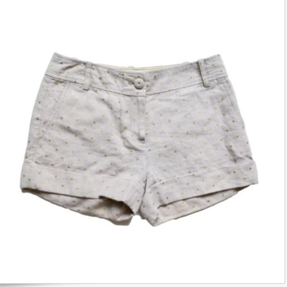 J. Crew Pants - JCrew Linen Khaki Gold  Shorts Size 2